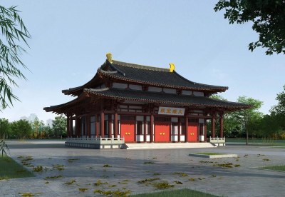 中式寺庙3D模型下载